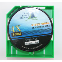 Super Power 100% Braided Line 4X, 100 Meter Forest Green colors - 3300-014X - AZZI Tackle